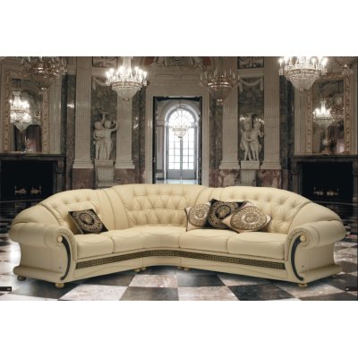  EMPOR ROYALE Włoski Narożnik Stylowy z Meandrem Versace i Medusa 305cm x 265 cm