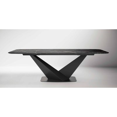  Stół KRYSTAL Włoski Stół Nierozkładany 239 m x 110 cm z Blatem Ceramicznym