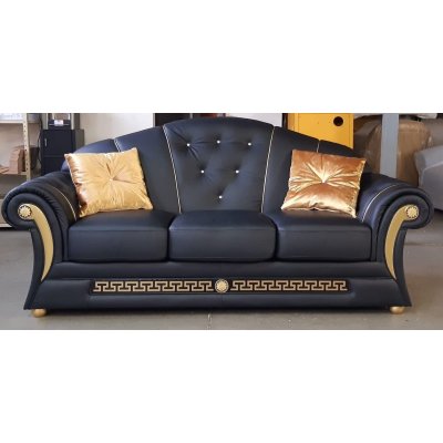  EMPOR ROYALE 1 osobowa w skórze  cm 122x95 h 100, fotel meandrem Versace włoskie meble