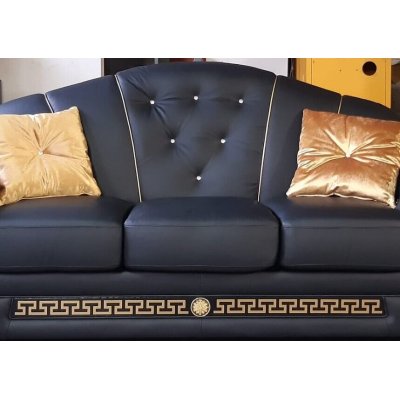  EMPOR ROYALE 1 osobowa w skórze  cm 122x95 h 100, fotel meandrem Versace włoskie meble