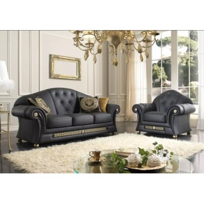  EMPOR ROYALE 1 osobowa w skórze  cm 122x95 h 100, fotel meandrem Versace włoskie meble