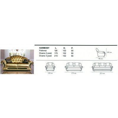  EMPOR ROYALE 2 osobowa kanapa w skórze, cm182x95 h 100 meandrem Versace włoskie meble