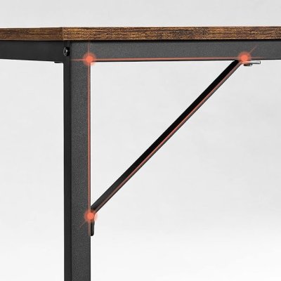  INDUSTRIAL -Stolik pod komputer-biurko, wąski stolik 140 x 60 x 75 cm vintage brązowo-czarny