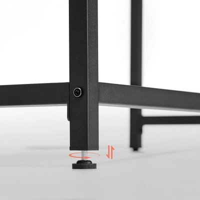  INDUSTRIAL -Stolik pod komputer-biurko, wąski stolik 140 x 60 x 75 cm  szaro-czarny