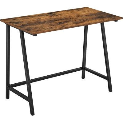  INDUSTRIAL -Stolik pod komputer-biurko, wąski stolik 100 x 50 x 75 cm  rustykalny brązowo-czarny
