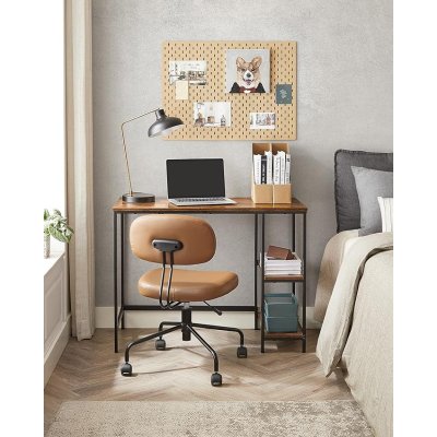 INDUSTRIAL -Stolik pod komputer-biurko, wąski stolik 100 x 50 x 75 cm  vintage brązowo-czarny
