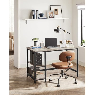  INDUSTRIAL -Stolik pod komputer-biurko, wąski stolik 120 x 60 x 76 cm  szaro-czarny