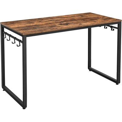   INDUSTRIAL -Stolik pod komputer-biurko, wąski stolik 120 x 60 x 75 cm  brązowo-czarny vintage