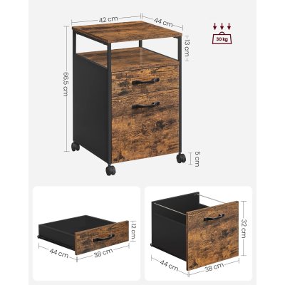  INDUSTRIAL- kontenerek biurowy na kółkach w stylu retro