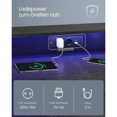  INDUSTRIAL - Mobilne biurko komputerowe, z podstawką na monitor, 100 x 50 x 90 cm,  kolor klasyczna czerń