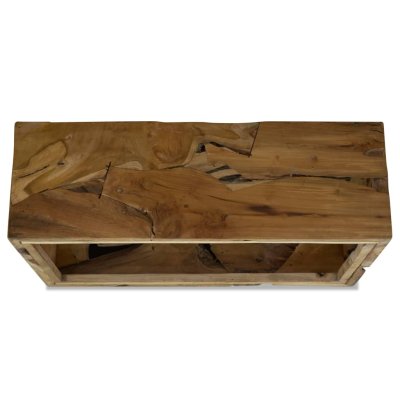  Stolik kawowy z Drewna Tekowego, 90 x 50 x 30 cm, brązowy