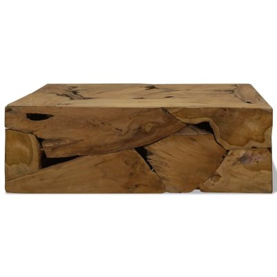  Stolik kawowy z Drewna Tekowego, 90 x 50 x 30 cm, brązowy