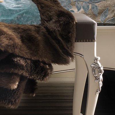  VENERE Antyczna Biel  Klasyczna ławka  Elegancka i  Klasyczna Włoskie Meble Drewniane Do Sypialni