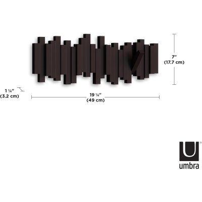  UMBRA Stics Czarny– Wieszak Ścienny o Stylowym Designie