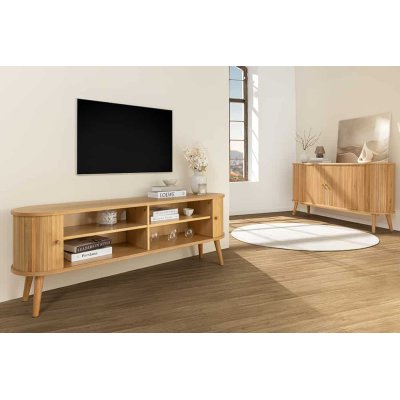  Komoda Retro TV board VALHALLA WOOD 160 cm dąb naturalny