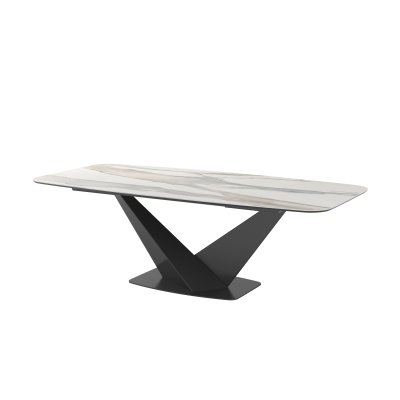 Stół KRYSTAL  Włoski Stół Nierozkładany 239 m x 110 cm z Blatem Ceramicznym 