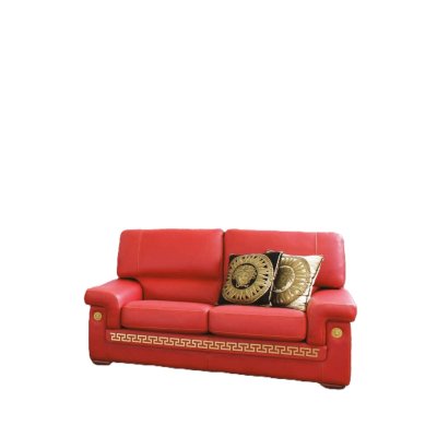  ZEUS  włoska kanapa 3 osobowa sofa z meandrem Versace  w skórze lub w tkaninie 210 × 90 × h 90 cm