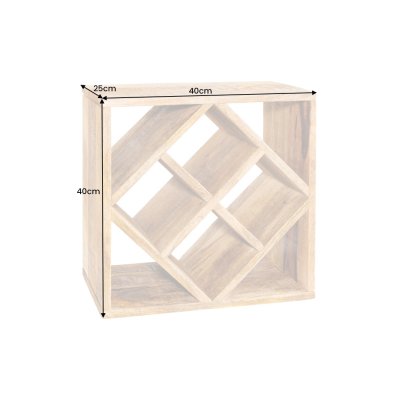  stojak  z litego drewna CUBUS 40 cm