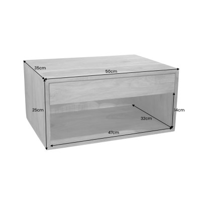  Wiszący stolik nocny PURE 50cm