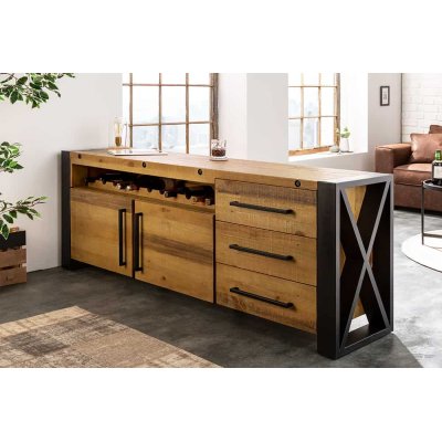  Komoda z litego drewna THOR 195cm 
