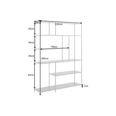  regał SLIM LINE 185x135 cm
