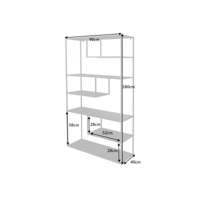  Regał DURA STEEL 180 cm czarny