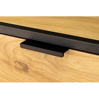   Regał SLIM LINE dąb 115 cm czarny
