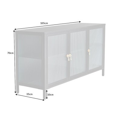   kredens AMSTERDAM 105 cm, czarno-złota