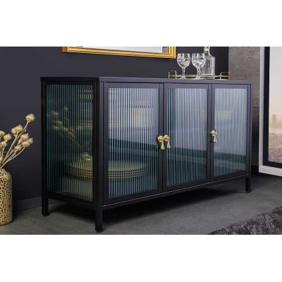   kredens AMSTERDAM 105 cm, czarno-złota