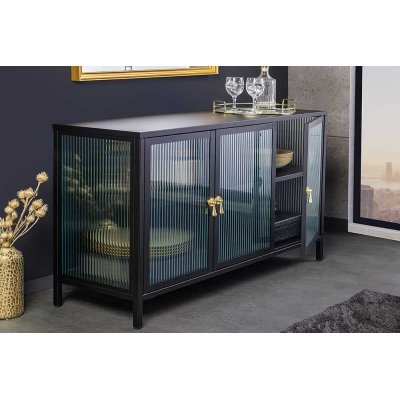   kredens AMSTERDAM 105 cm, czarno-złota