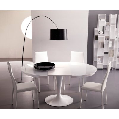  OZZIO Eclipse T310 nowoczesny włoski stół okrągły rozkładany