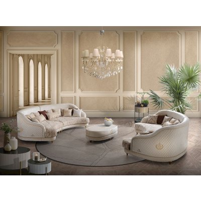  ELISIR Modułowa sofa półokrągła z pikowaniem – włoski design premium