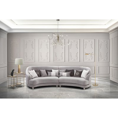  ELISIR Modułowa sofa półokrągła z pikowaniem – włoski design premium
