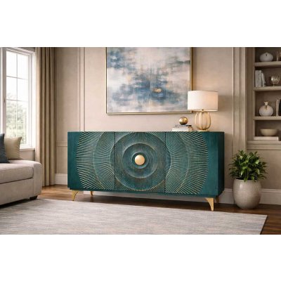  GOLDEN SUNSET  kredens 140 cm turkusowy