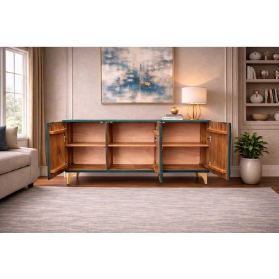  GOLDEN SUNSET  kredens 140 cm turkusowy