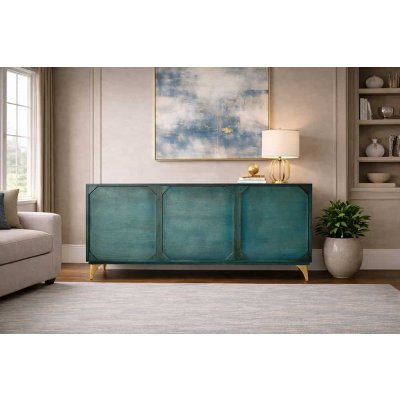  GOLDEN SUNSET  kredens 140 cm turkusowy