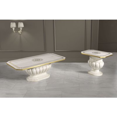  AURORA BEIGE Stolik pod lampę jadalnia Meble Włoskie