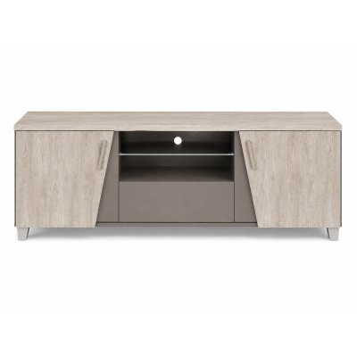  MAXIMA Szafka RTV 160 x 54,5 cm z LED W Wysokim Połysku Nowoczesne meble do salonu jadalni 