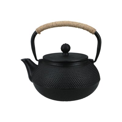 Żeliwny czajnik do herbaty 900 ml z sitkiem – styl japoński czarny