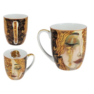 KOMPLET 2 KUBKÓW - GUSTAV KLIMT, ZŁOTE ŁZY CARMANI