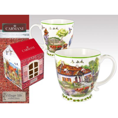 Elegancki kubek CARMANI do kawy i herbaty  BIAŁY DWOREK VILLAGE