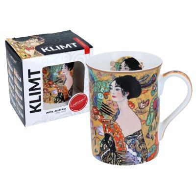 KUBEK CLASSIC NEW - KLIMT, KOBIETA Z WACHLARZEM