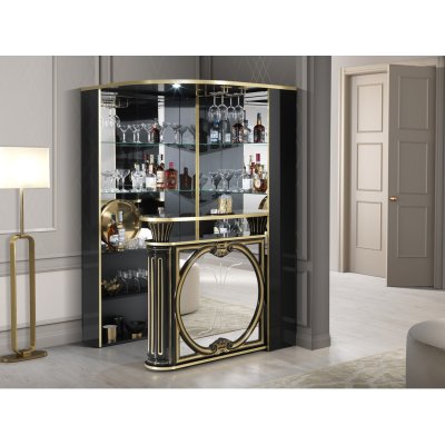  AURORA BLACK Bar Aurora Czarno-złoty Lustrzany 