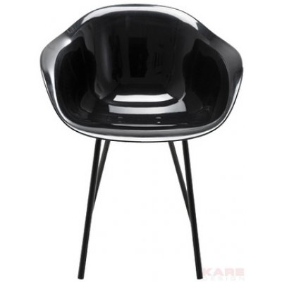   Forum Black/Black krzesło z kolekcji Kare Design